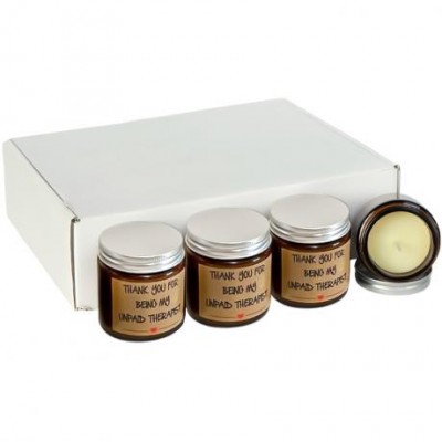 Ароматична свічка h65мм d55мм BL60012 у скляній банці THANK YOU з металевою кришкою 7127-8