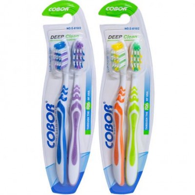 Набір зубних щіток «Cobor» 19см на блістері 2шт E810/2 Набір зубних щіток «Cobor» 19см на блістері 2шт E810/2