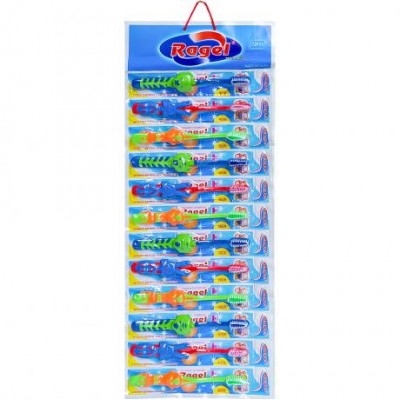 Зубні щітки дитячі Ragel 16см на блістері MIX3 Зубні щітки дитячі Ragel 16см на блістері MIX3