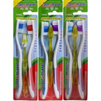 Набір зубних щіток  на блістері 3шт (2 дорослі + 1 дитяча) S619C