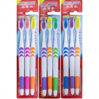 Набір зубних щіток Lanshare 19см на блістері 3шт S693 Набір зубних щіток Lanshare 19см на блістері 3шт S693