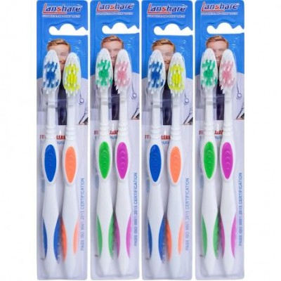 Набір зубних щіток Lanshare 19см на блістері 2 шт 698-2 Набір зубних щіток Lanshare 19см на блістері 2 шт 698-2