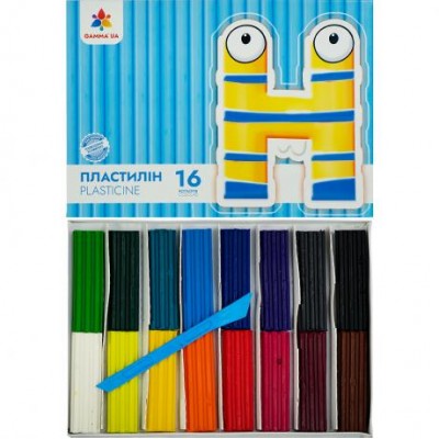 Пластилін  16 кольорів по 12 г.,стек,GAMMA UA 200317