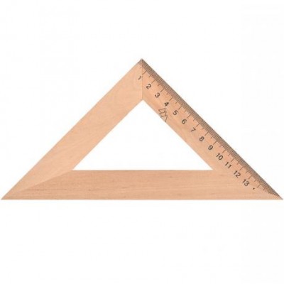 Треугольник 16 см деревянный (45*90*45)TD-1644