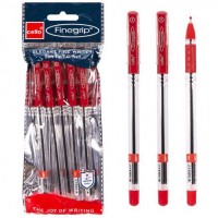 Ручка масляная FINEGRIP Cello красная 388В
