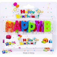 Свечи для торта буквы 10-102 "Happy Birthday"