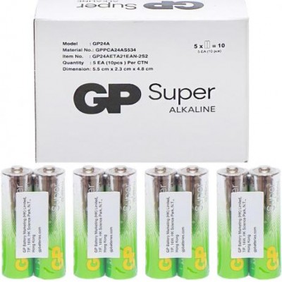 Батарейка GP 24АЕВ-2S2 ААА по 2 штуки Alkaline mini GP-218002/218019