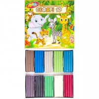 Пластилін Сафарі 215 г, 10 кольорів Колорит