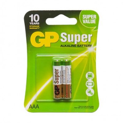 Батарейка GP 24A-U2 лужна LR03, AAA по 2 шт. Alkaline Super