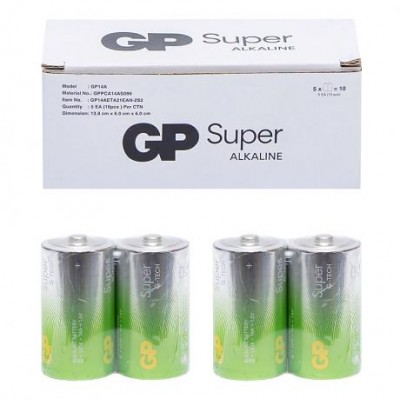 Батарейка GP Super Alkaline 1,5V (LR14) лужна 14A21-S2 GP-217814