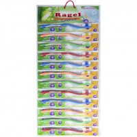 Зубні щітки Ragel 18см на блістері 619A