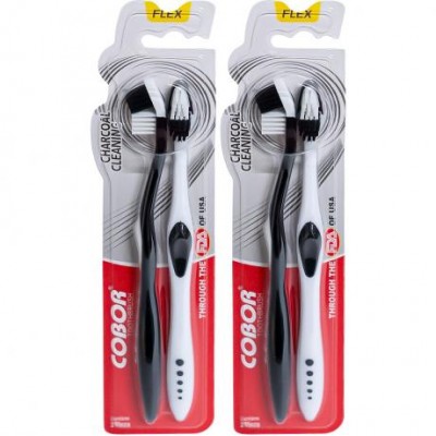 Зубні щітки Cobor 18см на блістері 2шт з рухомою головкою E-878 Зубні щітки Cobor 18см на блістері 2шт з рухомою головкою E-878