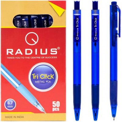 Ручка "Tri Click" RADIUS тонированная 50 штук, синяя