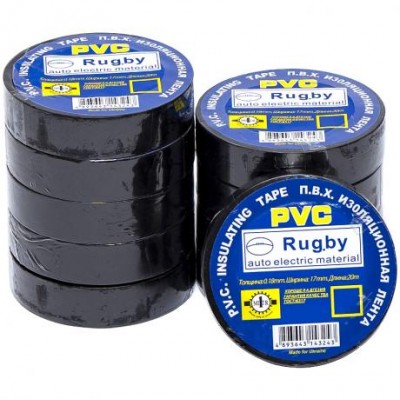 Ізолента PVC 20 Rugby чорна Х4-13