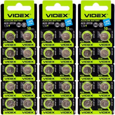 Батарейка Videx таблетка AG 10