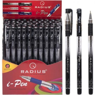 Ручка I Pen RADIUS диспенсер 50 штук, чорна