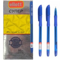 Ручка масляная "Ellott" ET2208-50 синяя