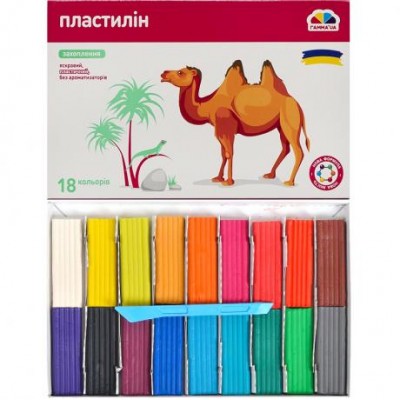 Пластилин "Увлечения" 18 цветов, 288 г "Гамма"