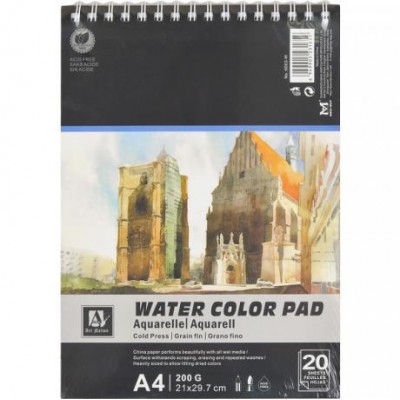 Альбом для акварелі Water Color Pad А4 6003-W, 20 аркушів, 200г / м²