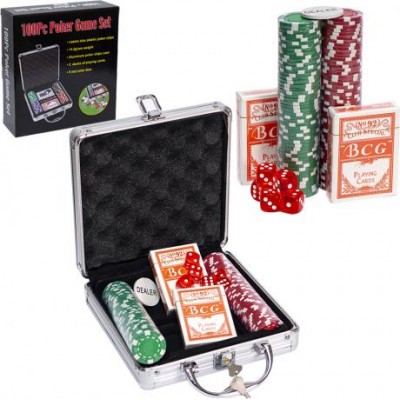 Набор для покера, чемодан 100 фишек