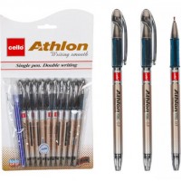 Ручка масляная "Athlon" 10+1 Cello 1166 синяя