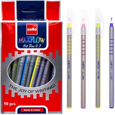Ручка масляная Maxflow Cello CL368A-50 синяя