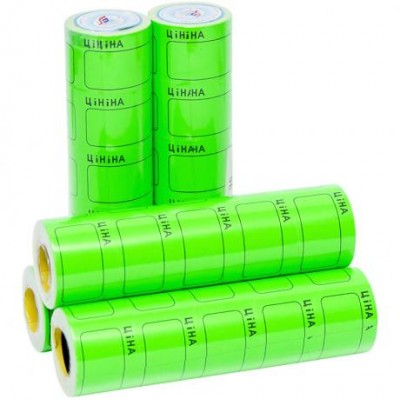 Цінник великий 3,5х5,0 см Ціназ рамкою 3-307 зелений 100 шт.