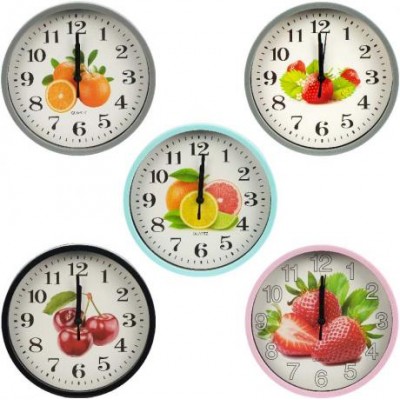 Настінний годинник Х2-26 Круг кольоровий Фрукти D19,5*4см