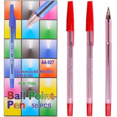 Ручка шариковая AA927-50 "С" красная