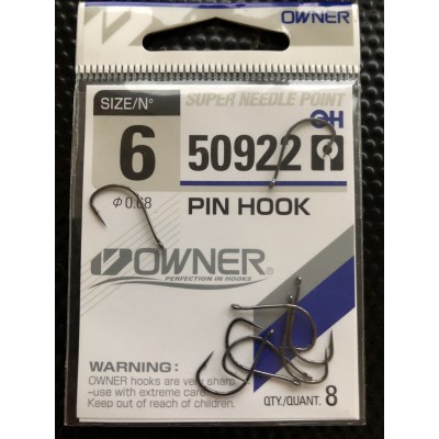 Крючок Owner 50922 Pin Hook #6 (qty.8)