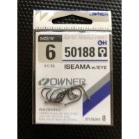 Крючок Owner 50188 ISEAMA with Eye #6 (qty.8)