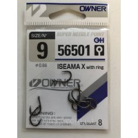 Крючок Owner 56501 ISEAMA X wEye #9 (qty. 8)