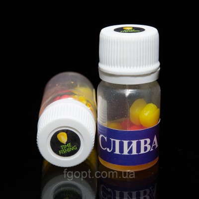 Силиконовая кукуруза в дипе Time Fishing Слива mini