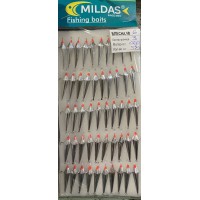 Блесна Mildas средняя № 6 белая на 3 крючка  (50 шт.)