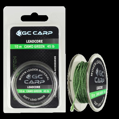 Лидкор GC G.Carp Leadcore 10м 50lb Caмo Green(со свинцом)