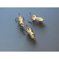 Мормышка FG Чертик Ø3 белый с коронкой