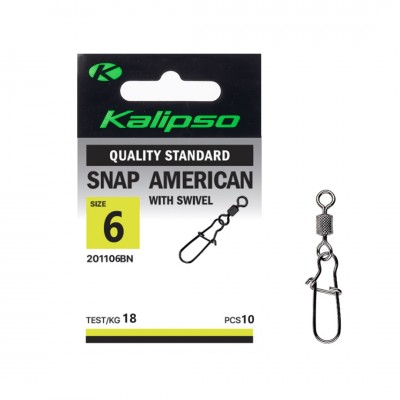 Застежка Kalipso Snap American with swivel-201106BN №6 (10)
