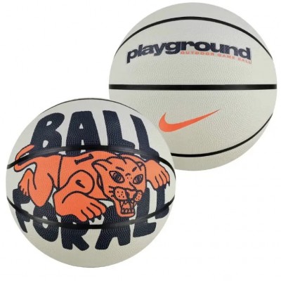 Мяч баскетбольный Nike Everyday Playground 8P GRAPHIC DEFLATED  light BONE/NAVY/BLACK/orange размер 6