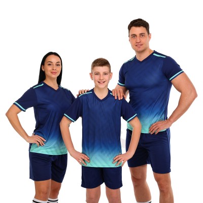 Форма футбольная комплект LIDONG Темно-синьо-чорный 4XS-2XL D-8853-3