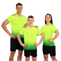 Форма футбольная комплект LIDONG Салатово-чорный 4XS-2XL D-8853-2