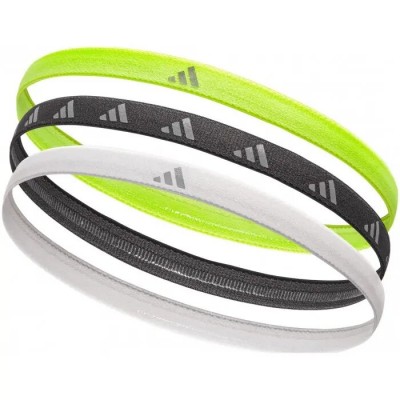 Повязки на голову Adidas Hairbands 3pk белый, черный, зеленый Уни One Size ADAC-16197 (Оригинал)