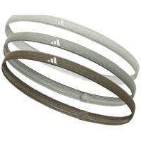 Повязки на голову Adidas Hairbands 3pk зеленый, темно-серый, серый Уни One Size ADAC-16206 (Оригинал)