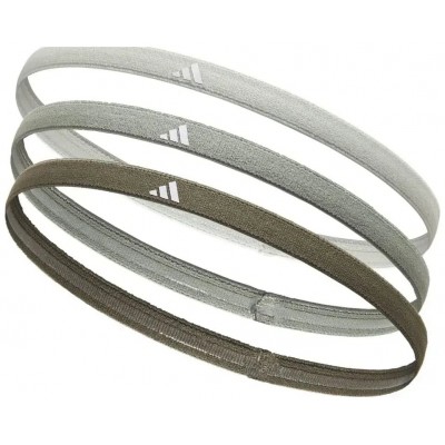 Повязки на голову Adidas Hairbands 3pk зеленый, темно-серый, серый Уни One Size ADAC-16206 (Оригинал)