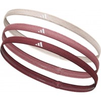 Повязки на голову Adidas Hairbands 3pk бордовый, розовый, бежевый One Size ADAC-16208 (Оригинал)