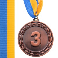 Заготовка медали с лентой 3 место 6,5см C-4841-3