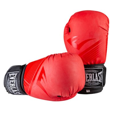 Перчатки боксерские EVL 12oz красный матовый 3597-12R