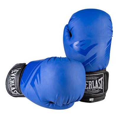 Перчатки боксерские EVL 12oz синий матовый 3597-12BL
