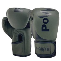 Перчатки боксерские Power 12oz GB-019-12-BKHAKI