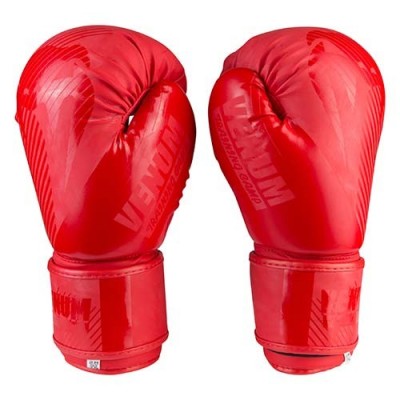 Перчатки боксерские Venum 12oz красный матовый