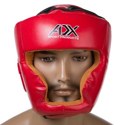 Шлем боксерский ADX закрытый ADX475 красный
